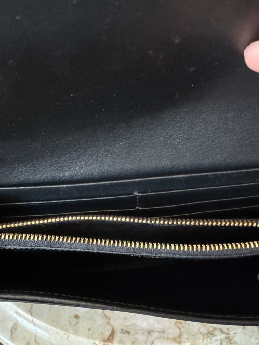 Prada Velluto Ricamo Velvet Embroidered Chain Wallet Clutch – Nero - Picture 8 of 12